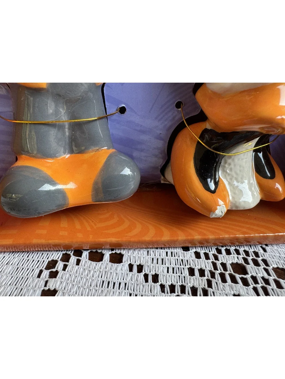 Disney Ceramic Salt and Pepper Shakers - Mickey and Minnie Halloween Edition